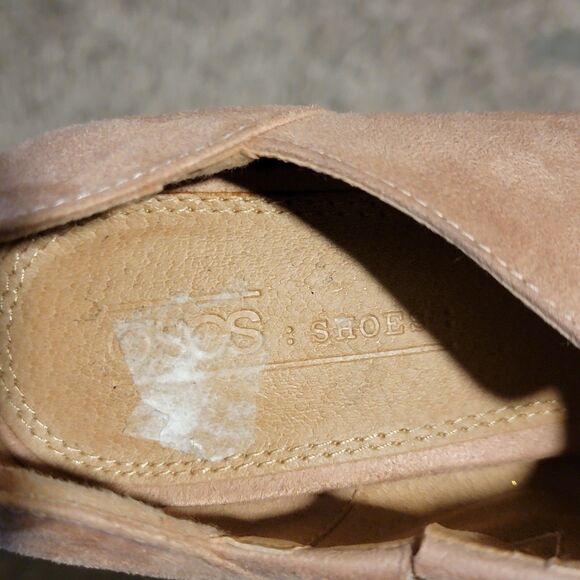 ASOS Women Sz 6 1150417 Beige Summer Platform Block Heel Peep Toe Slide On Shoes - Picture 8 of 10